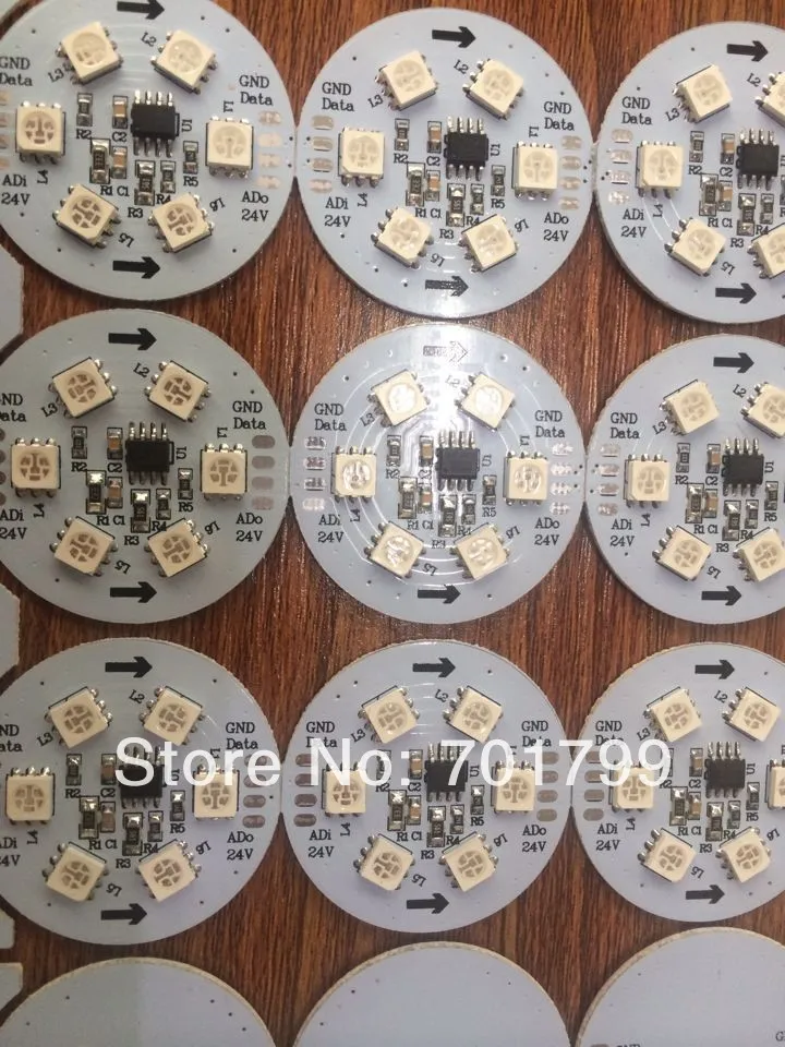 WS2821A DC24V PCBA6 шт. 5050 SMD RGB LED 1 44 Вт Параллельный-один провод-три channels-256gray