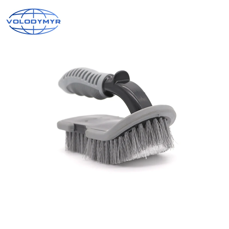 

U Type Brush with PP Non-slip Handle Wheel Cleaner for Car Floor and Trunk Mat Auto Cleaning Detailing Washing