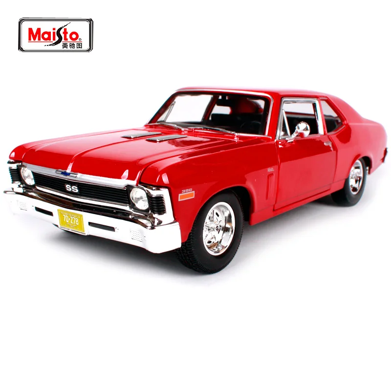 Модель старого автомобиля Maisto 1:18 1970 Chvrolet Nova SS литая модель новая игрушка в