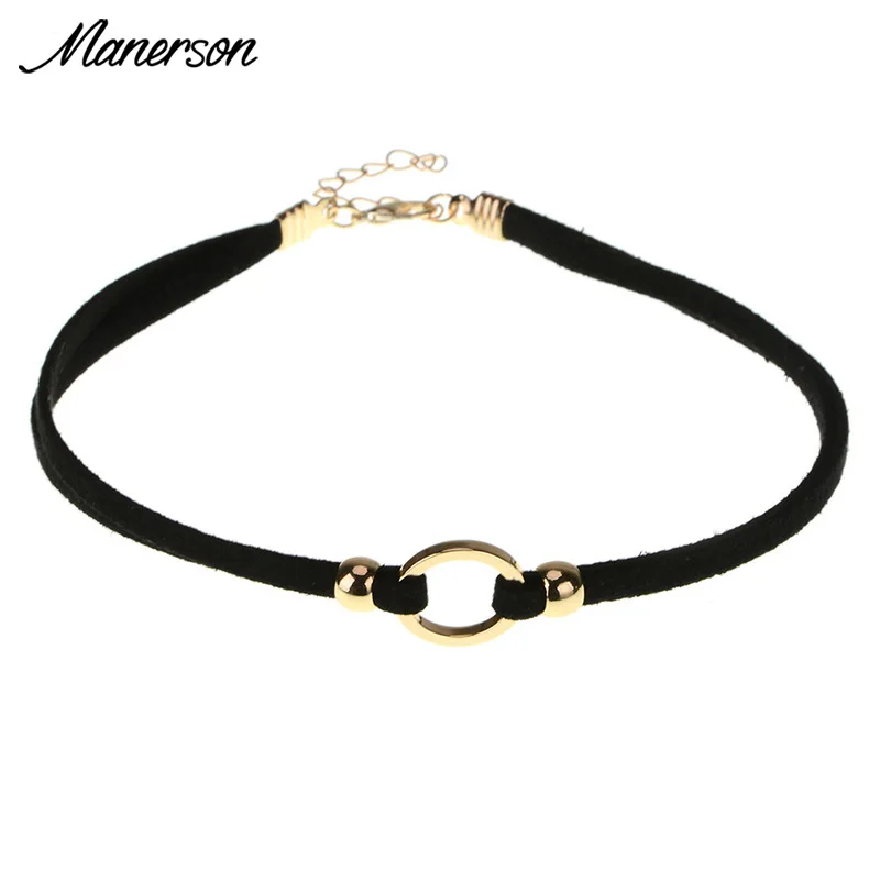 Manerson хорошее моды новые специальные Бусины круглый кожаный колье Цепочки и