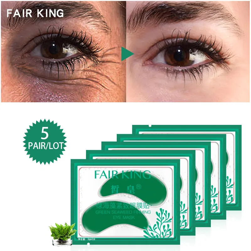 5 пара/лот зеленые морские водоросли укрепляющая маска для глаз патчи