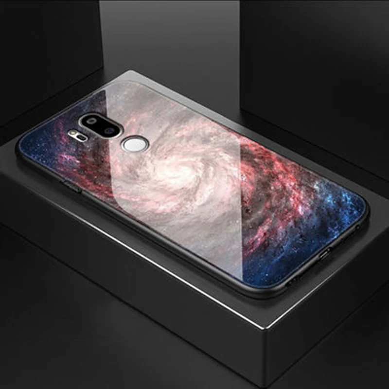 Чехол из закаленного стекла для LG G7 чехол ThinQ мягкая силиконовая рамка жесткая