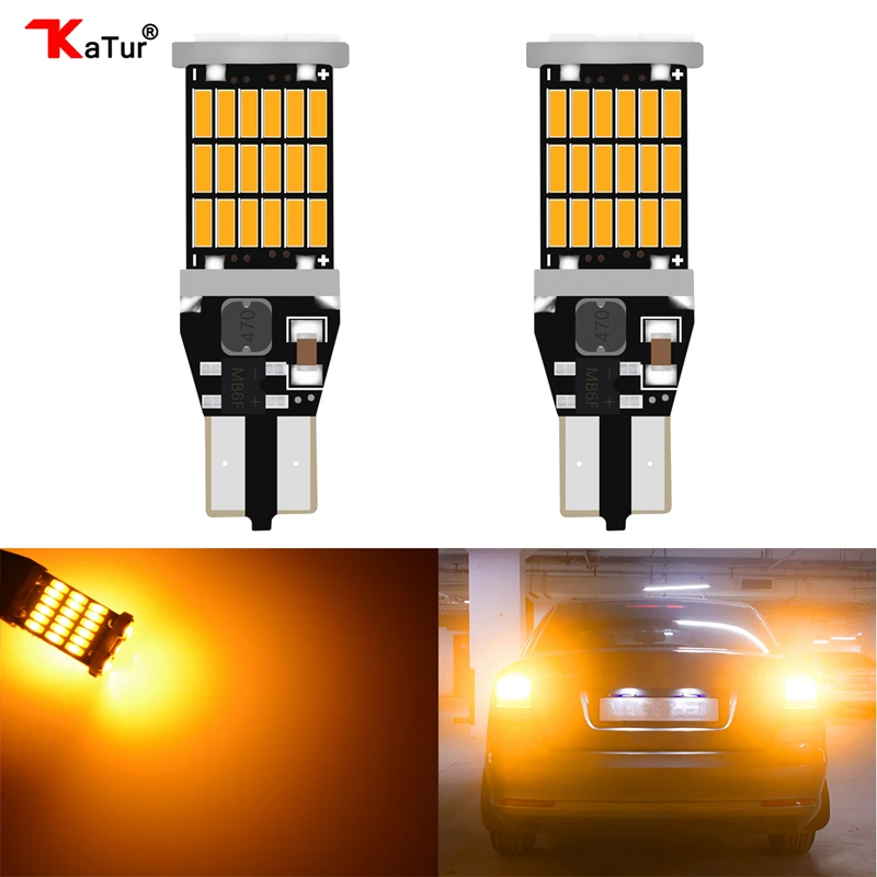 Katur 2x T15 W16W светодиодсветодиодный лампы для заднего хода 920 921 912 Canbus 4014 45SMD