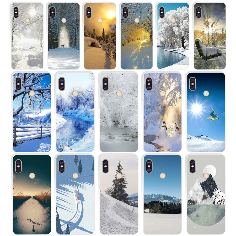 45AQ зимний Солнечный Мягкий Силиконовый ТПУ чехол для телефона xiaomi redmi 6 pro note 5 plus 4