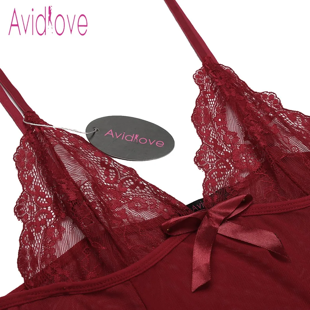 Женский Кружевной Костюм Avidlove сексуальное нижнее белье ночная рубашка платье