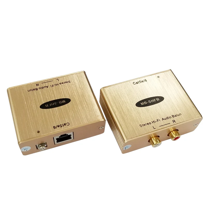 Аудиоадаптер RCA Hi Fi преобразователь Аудио в RJ45 стерео Удлинитель звука с