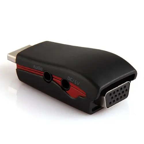 PLA горячий мини адаптер конвертер HDMI папа к VGA видео аудио черный|converter hdmi|hdmi male to