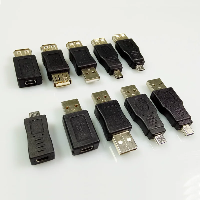 10 шт./компл. полный комплект разъем USB 2 0 типа мама штекер папа 5 контактный микро OTG