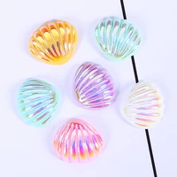 10pcs slime charms simulation shell resin plasticine slime accessories beads making supplies for diy scrapbooking crafts