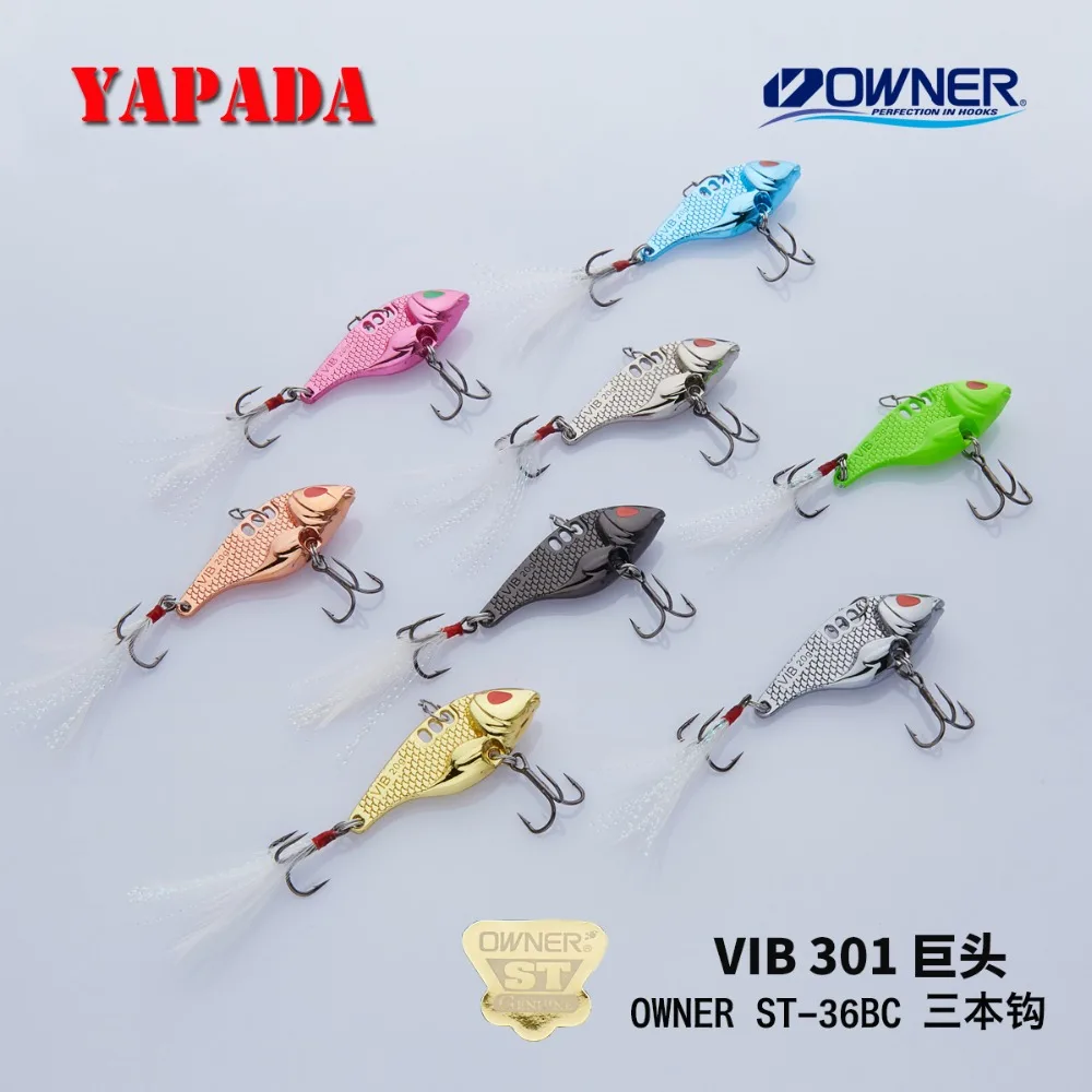 YAPADA VIB 301 Tycoon 5g/7g усиленный тройной крючок 35 38 мм перо многоцветный цинковый сплав