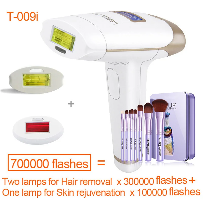 extra Lamp and brush Lescolton лазерная эпиляция T-009i Эпилятор 700000 ЖК-дисплей машина для постоянного бикини триммер электрический эпилятор лазер - Цвет: extra Lamp and brush