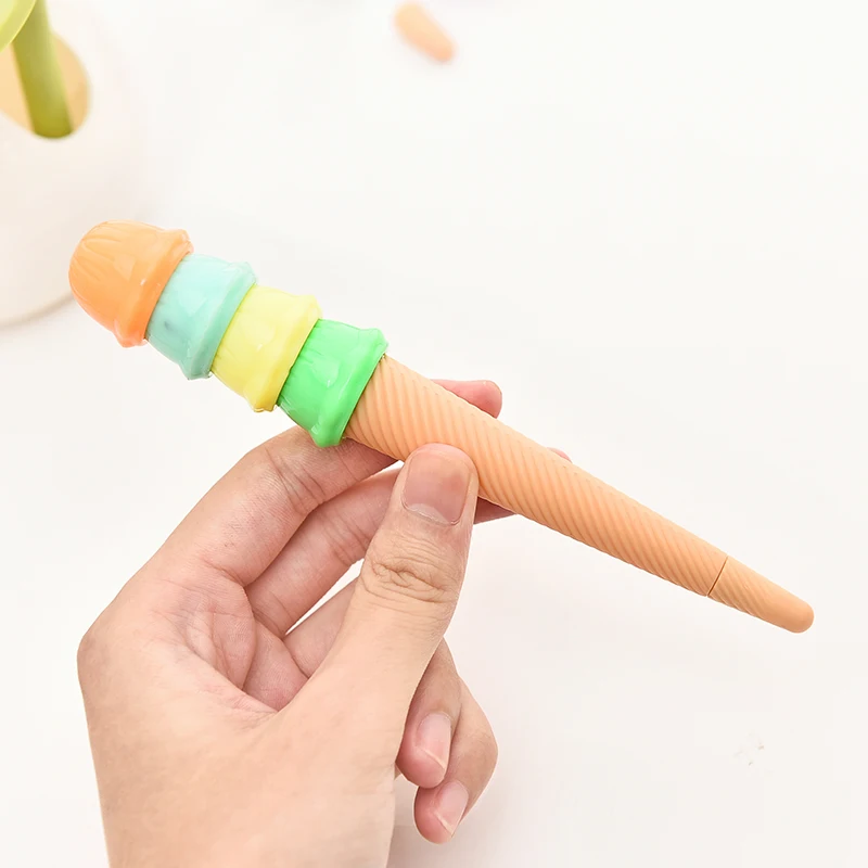 12 шт./лот креативная мультяшная гелевая ручка милая для укладки мороженого