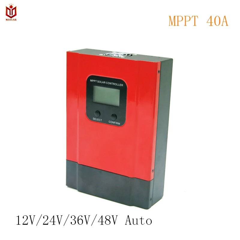 MAYLAR MPPT 40A Солнечный контроллер заряда Esmart3 12 В 24 в 36 в 48 в авто для Макс. 150VDC вход Решетки PV системы питания ЖК-дисплей