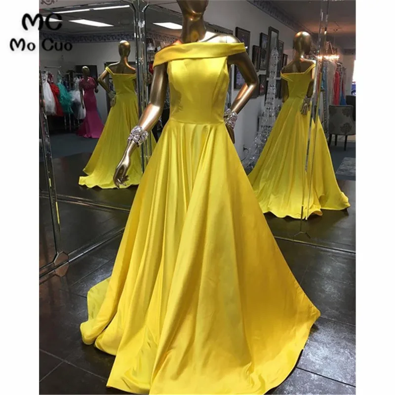 2019 женское желтое вечернее платье для подростков с карманами атласное открытыми
