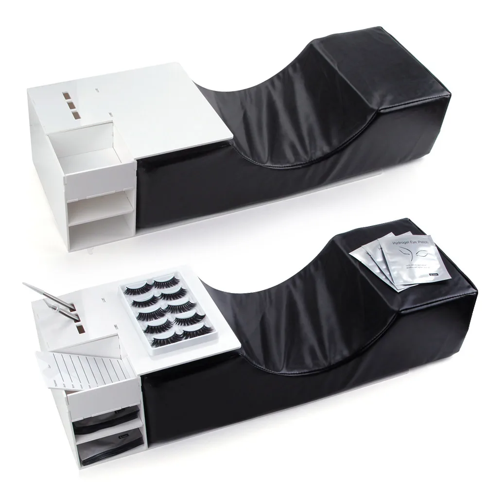 Eyelash Extensions Pillow Shelf Flannel PU Lash MakeUp Tools Grafting Eyelashes Pillows Memory Foam Core for | Красота и здоровье