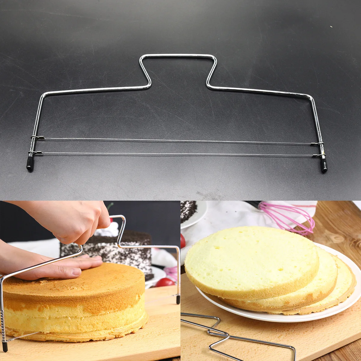 BEEMSK 1 шт. Инструменты для выпечки двухрядный разветвитель торта из нержавеющей