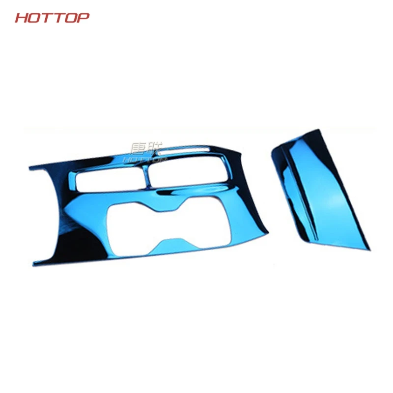 Blue 2pcs Авто Стайлинг из нержавеющей стали коробка переключения передач Панель рамки наклейки для Honda Accord 10th аксессуары - Название цвета: Blue 2pcs