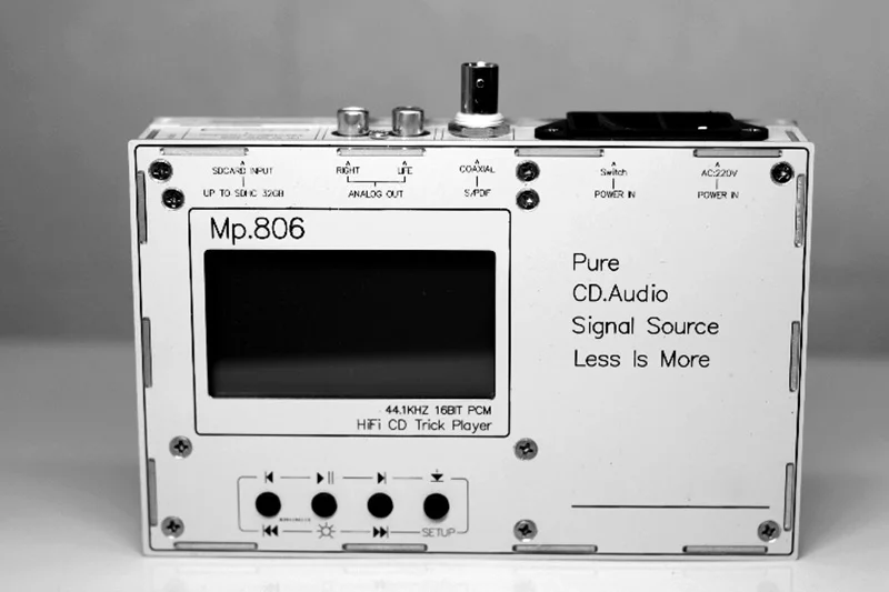 MP806 одночиповый микрокомпьютер SCM WAV цифровой проигрыватель без потерь Музыкальный плеер ЖК-дисплей