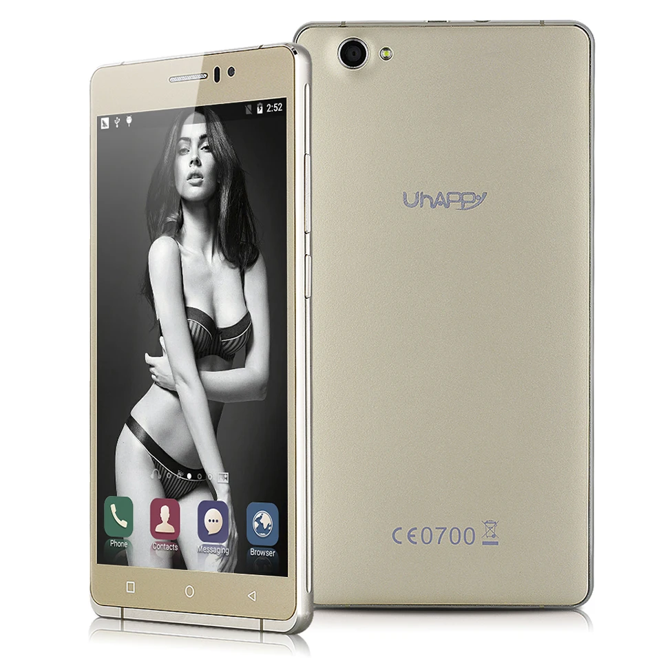 Оригинальный uhappy UP580 сотовый телефон MT6580 4 ядра Android 5.1 мобильный 6.0 дюймовый