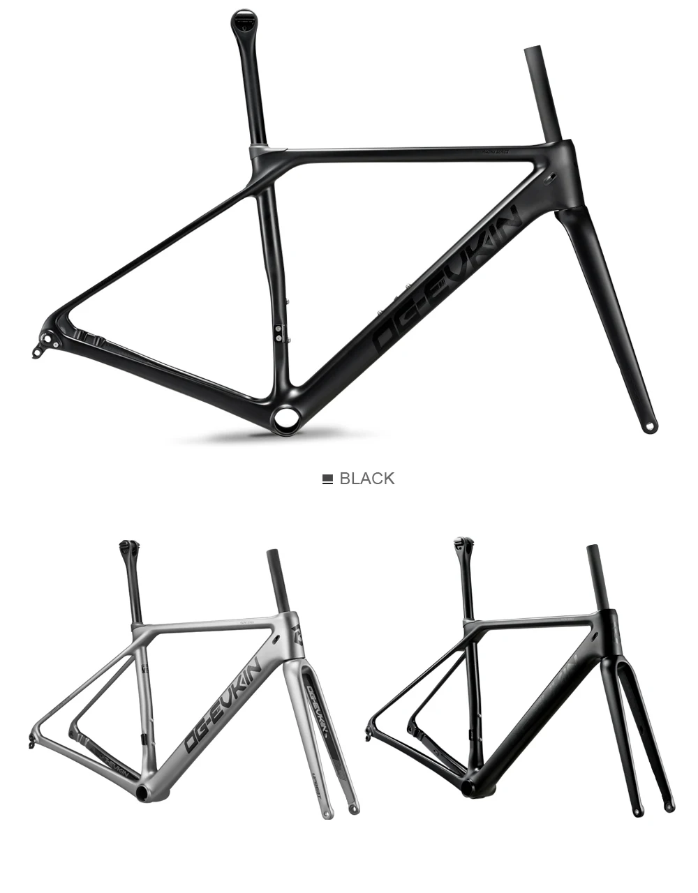 OG-EVKIN CF025 T1000 углеродистая рама для дорожного велосипеда дисковый тормоз UD BB86 дисковая рама Di2 вилка зажим XS s m l 1-1/"-1-1/2" черный