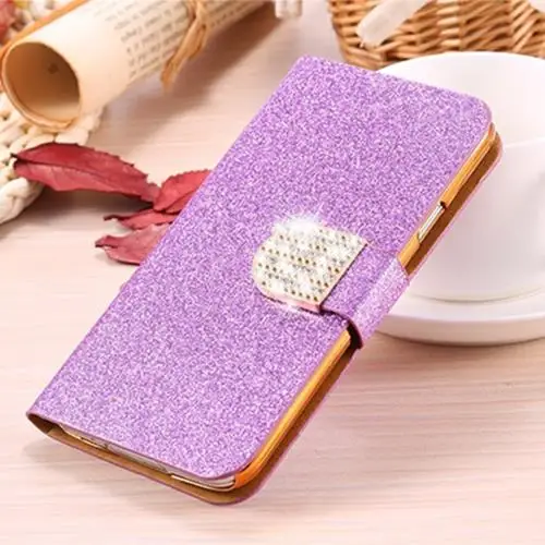 Flip Glitter Leather Phone Cover Cases For Sony Xperia U ST25i Original Wallet Case With Kickstand Design Back Covers |