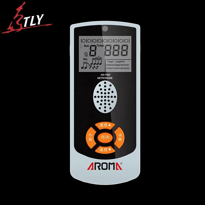 

AROMA Rechargeable LCD Electronic Metronome with Stand Volume Control Portable Piano Violin Guitar Drums Applicable Metronome