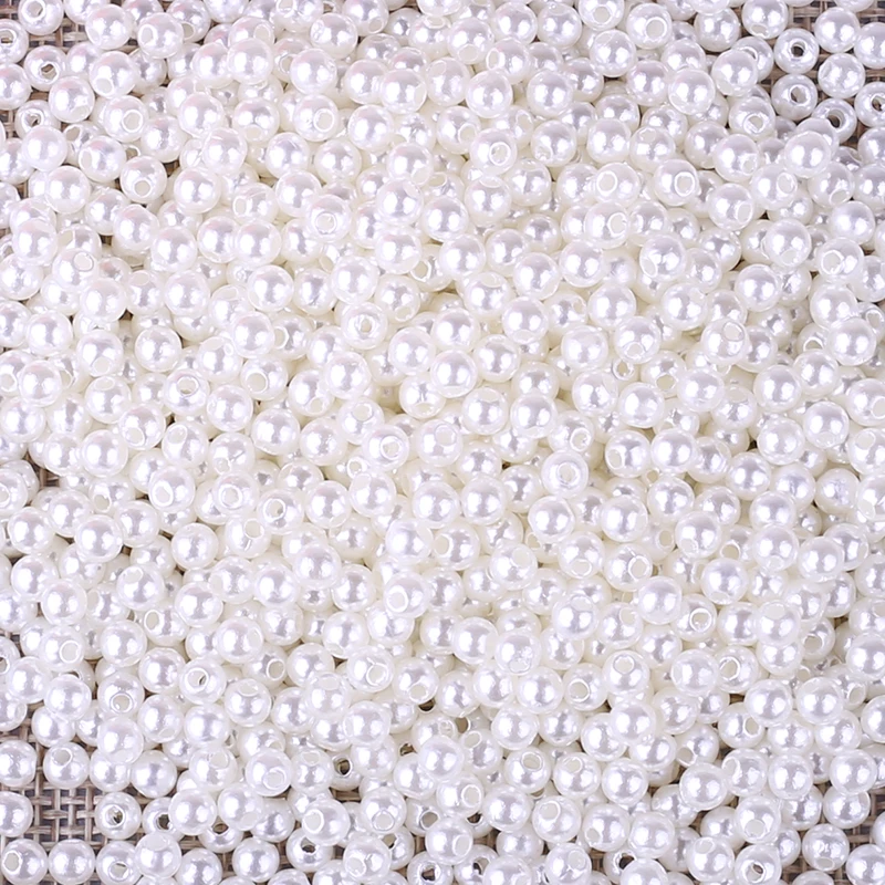 бисер для бисероплетения бусины 4 мм Ivory White имитация жемчуг 1500 шт./лот оптовая