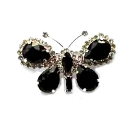 butterfly design gift silver rhinestone butterfly fashion costume buckle ornament jewelry accessory 6pcsx new