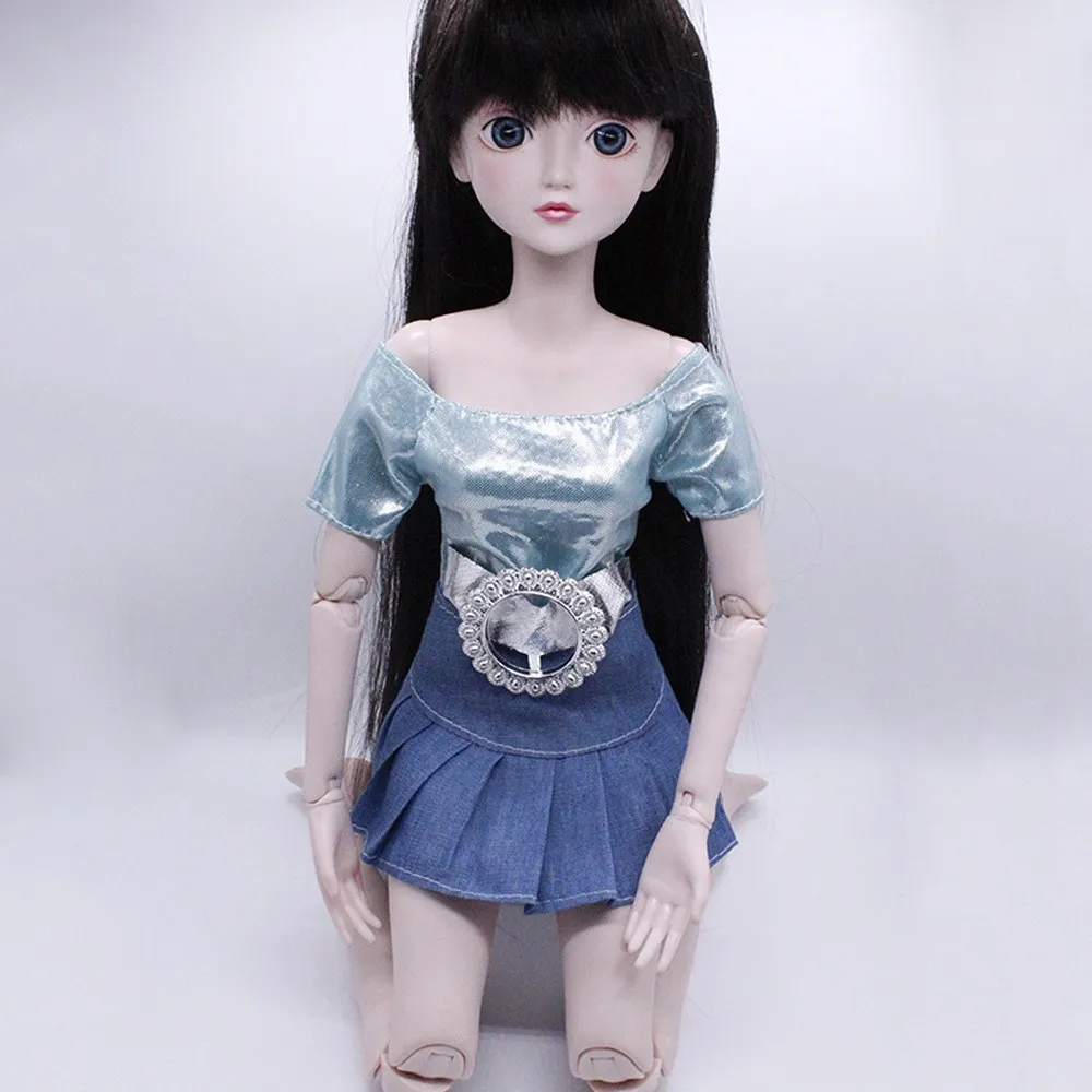 Джинсовая юбка + куртка для кукол 1 комплект подходит только 60 см 18 дюймов 1: 3 куклы