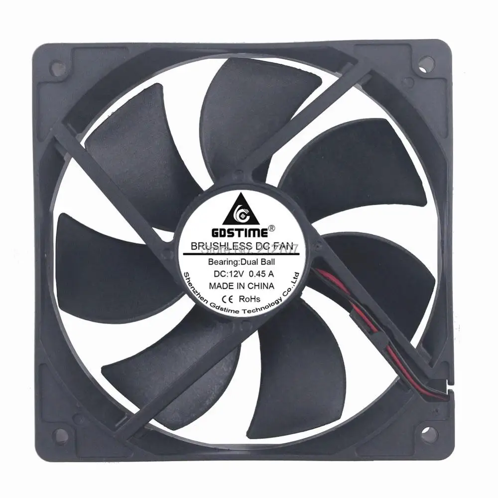 Gdstime высокоскоростной 12025 120 мм 12 см 120x120x25 В 2-контактный блок питания постоянного