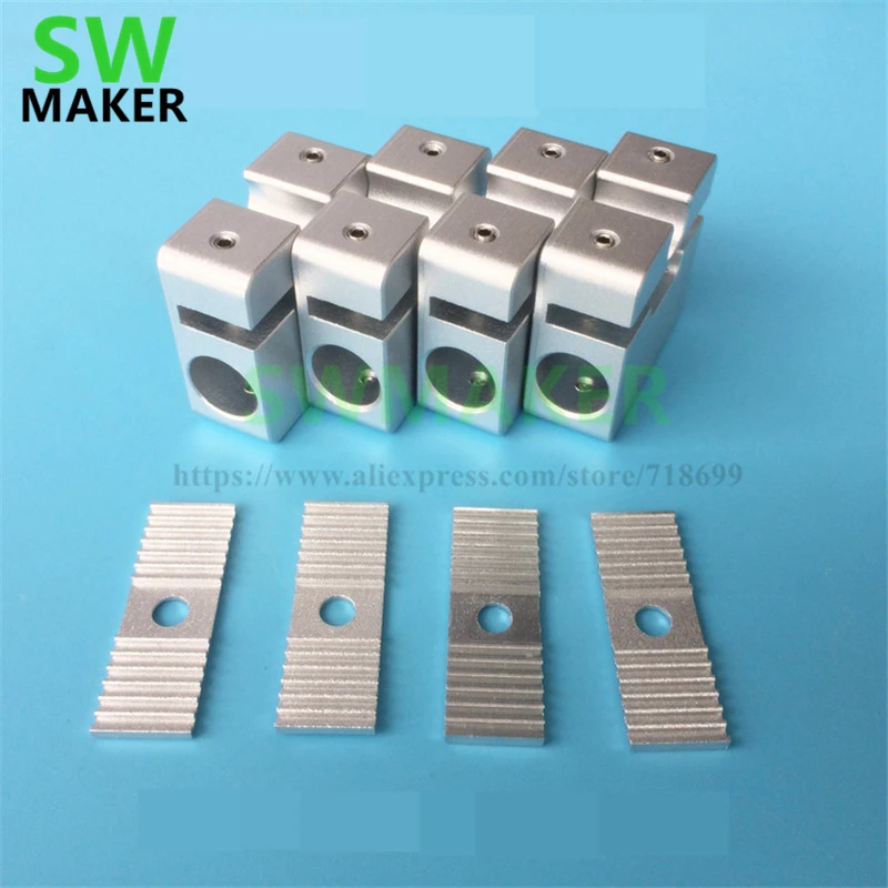 Ползунок Ultimaker2 UM2 из алюминиевого сплава черный/серебряный крест ползунок +