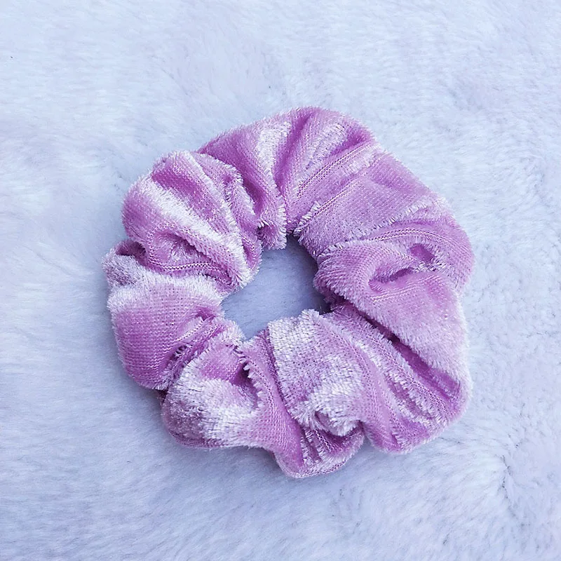 7 Light Purple 40 цветов, винтажные резинки для волос, бархатные резинки для волос, женские эластичные резинки для волос, для девушек, конский хвост, держатель, резинки для волос, аксессуары для волос - Цвет: 7 Light Purple
