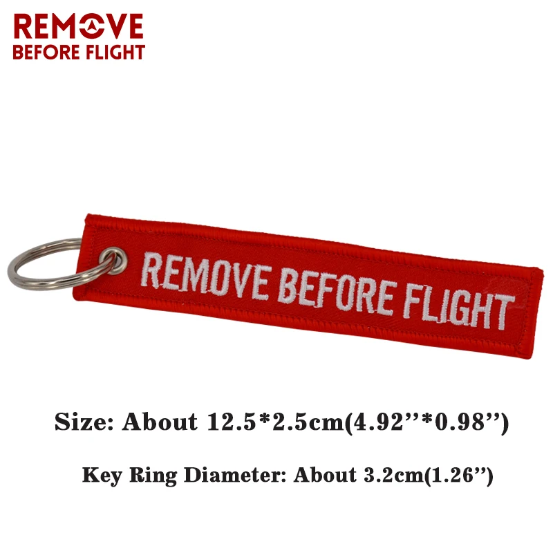 Брелок для ключей с вышивкой Remove Before Flight|Кольца ключей| |