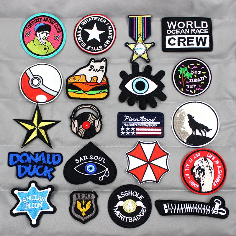 

Нашивки для одежды, вышитые, в стиле пэчворк