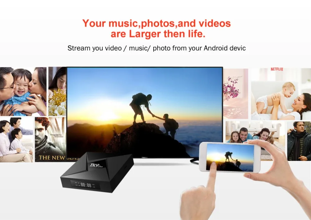 ТВ приставка TX9 PRO android 7 1 3G32G BT Smart tv Amlogic S912 2 4 ГГц Wi Fi поддержка 4K медиаплеер HDMI
