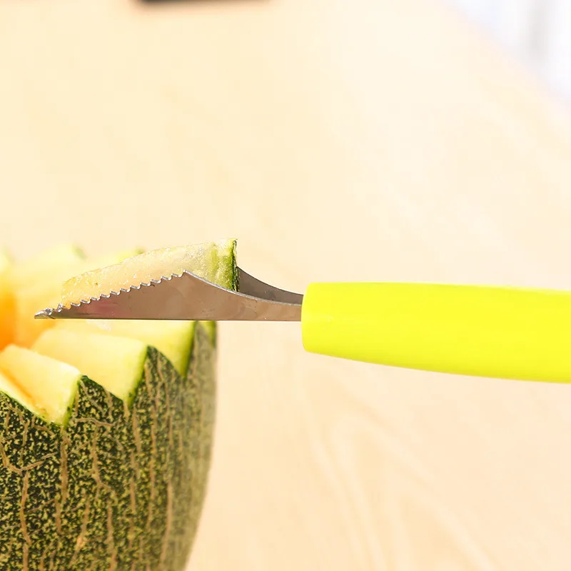 Творческий Фрукты мяч арбуз ложка DIY Мороженое вырезание ложкой Ножи резак Кухня