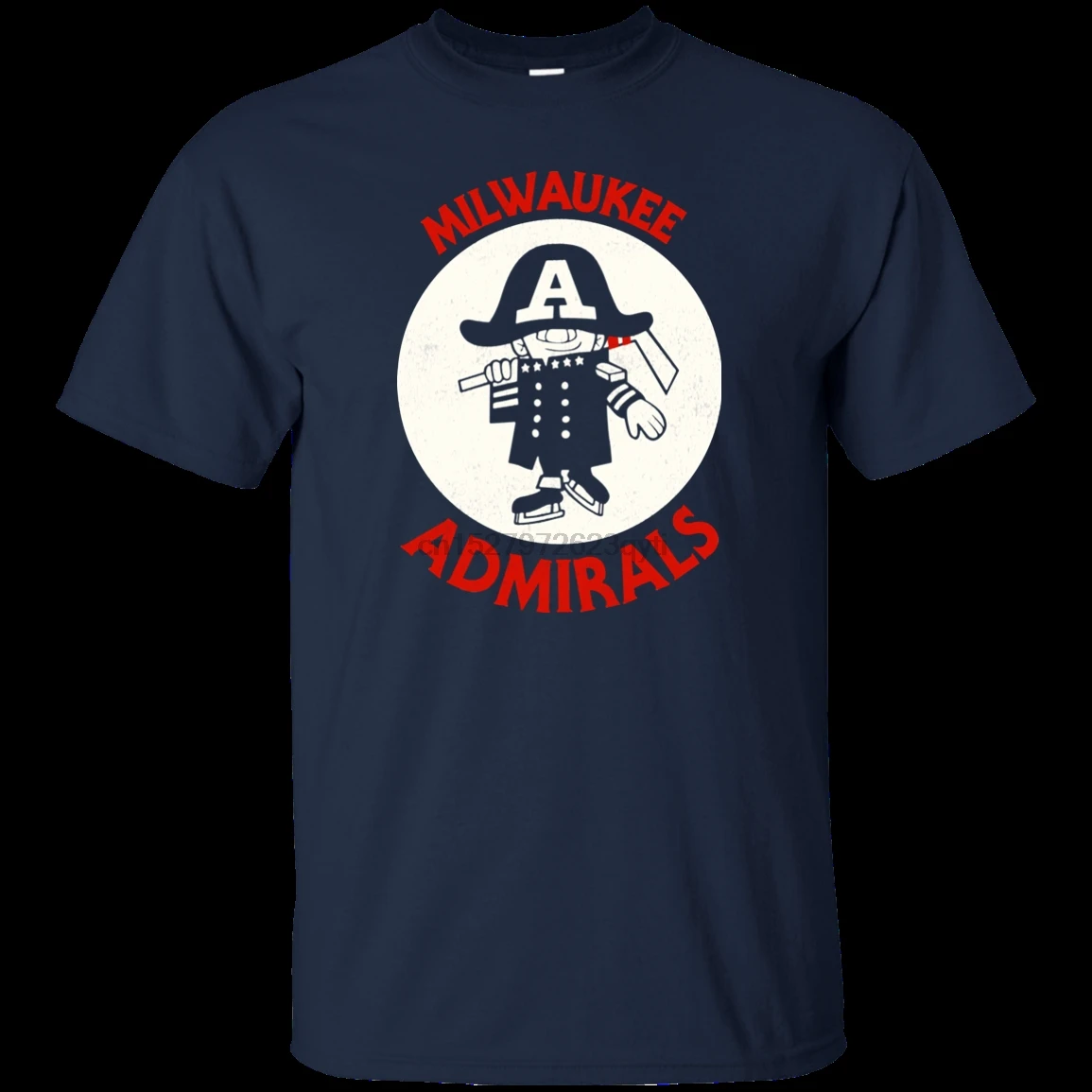Milwaukee Admirals Ретро Хоккей AHL 1970 s Висконсин игровая ретро-футболка с логотипом |