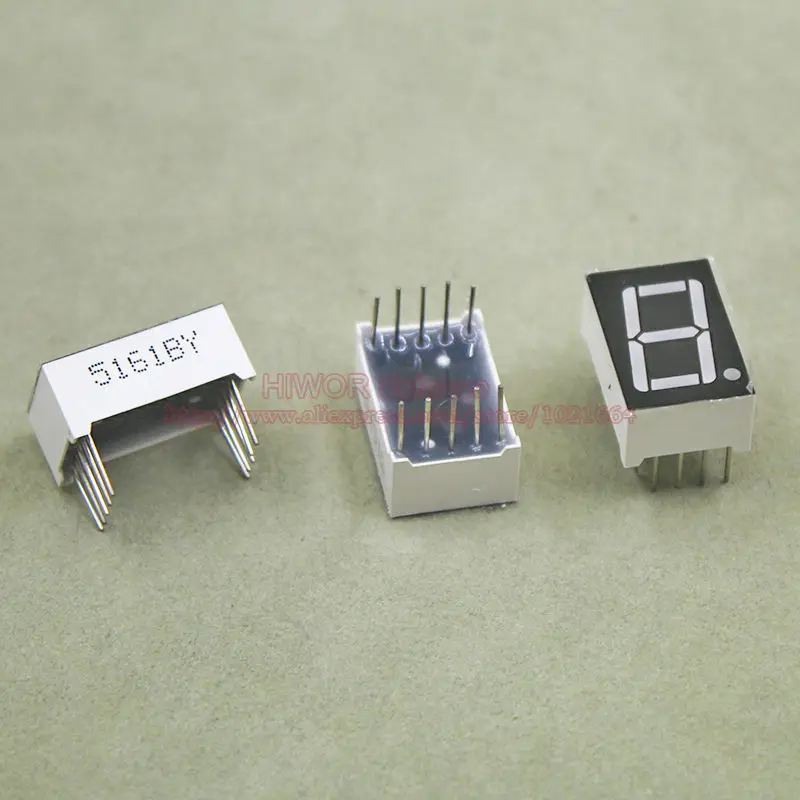 200pcs 10 Pins 5611AY 5611BY 0.56 Inch 1 Bit Digit 7 Segment Yellow LED Display Share Common Anode Cathode Digital Display led display module for arduino 7 segmen 0 56 inch clock red 1 bit 2 bit 3 bit 4 bit common cathode anode digital tube