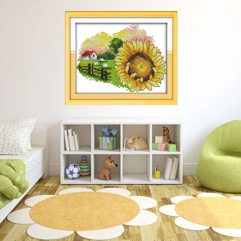Flower Cross Stitch Embroidery Kits Dmc With The Written Pattern Chinese for Wall Decor | Дом и сад