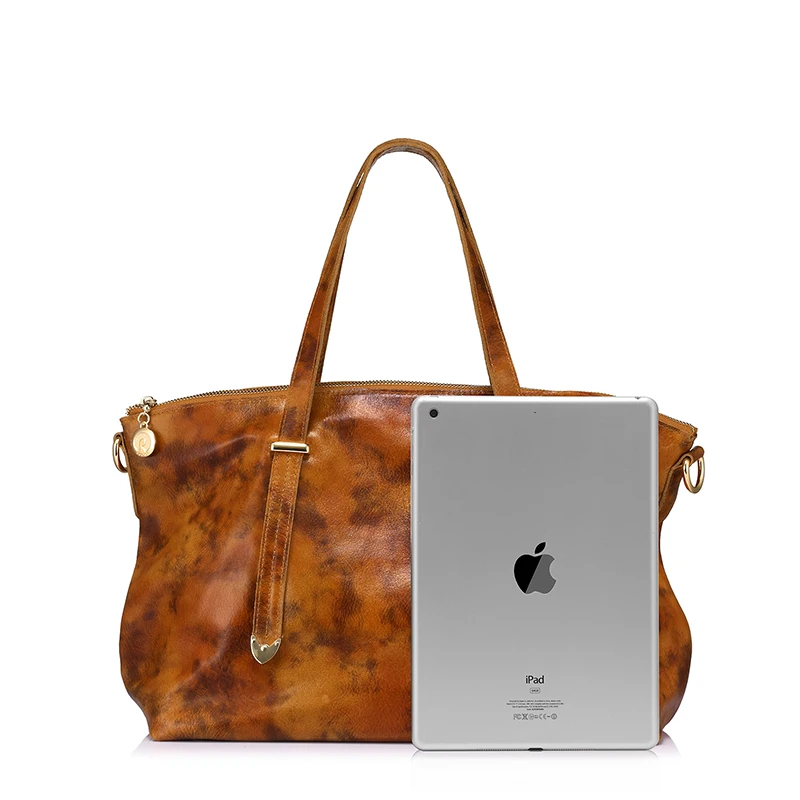 REALER брендовая Сумка тоут из натуральной кожи модная женская сумка большая через - Фото №1