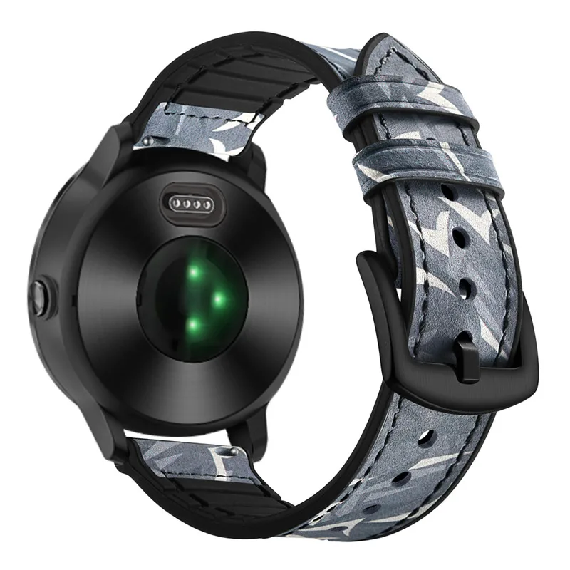 Быстрая замена кожаный силиконовый браслет для Garmin vivoactive 3 music Venu Forerunner 245 645 ремешок умные часы мягкий браслет