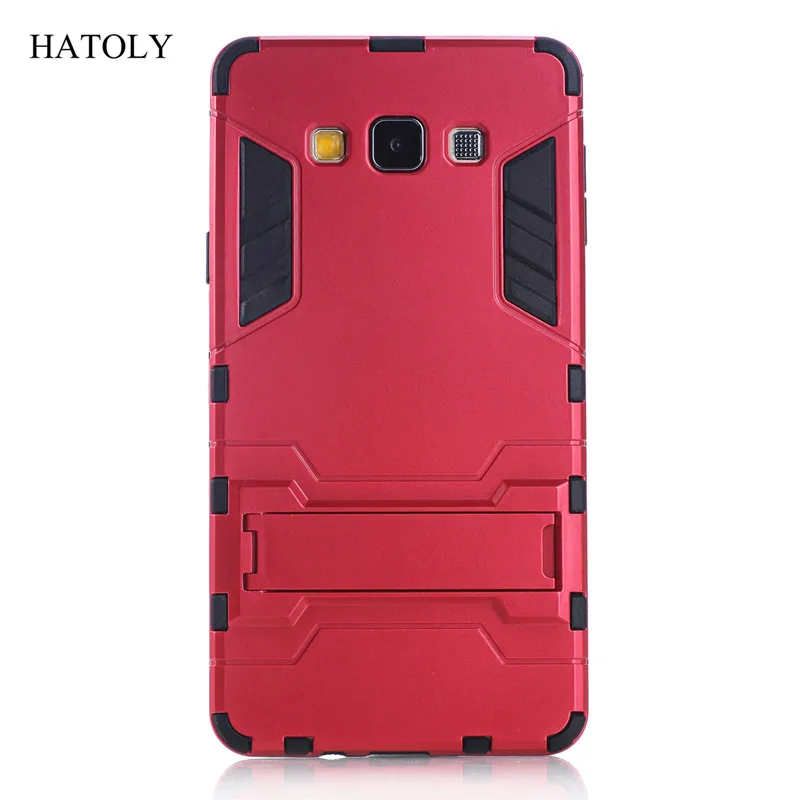 For Armor Case Samsung Galaxy A7 2015 Robot Silicone Rubber Hard Back A700 HATOLY |