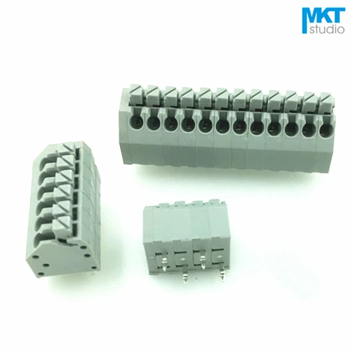 

100Pcs 10P A-Type 3.50mm Pitch Spring Clamp PCB Screwless Terminal Block