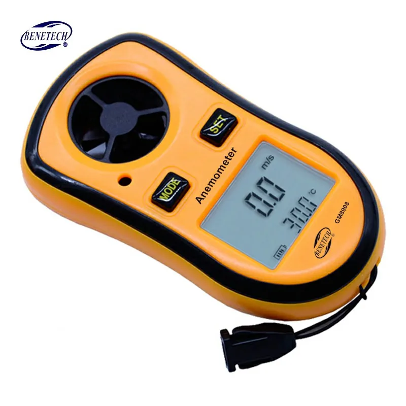 Цифровой анемометр BENETECH GM8908 0 30 м/с ручной измеритель скорости ветра измерение
