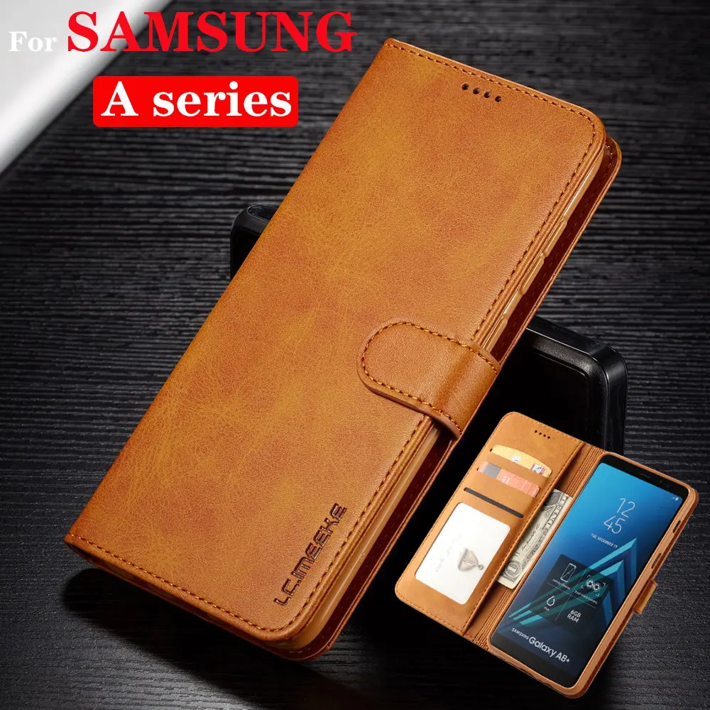 Кожаный чехол с откидной крышкой для SAMSUNG A90 A80 A70 A60 A50 A40 A30 A20 A5 A6 A7 A8 A9 Plus