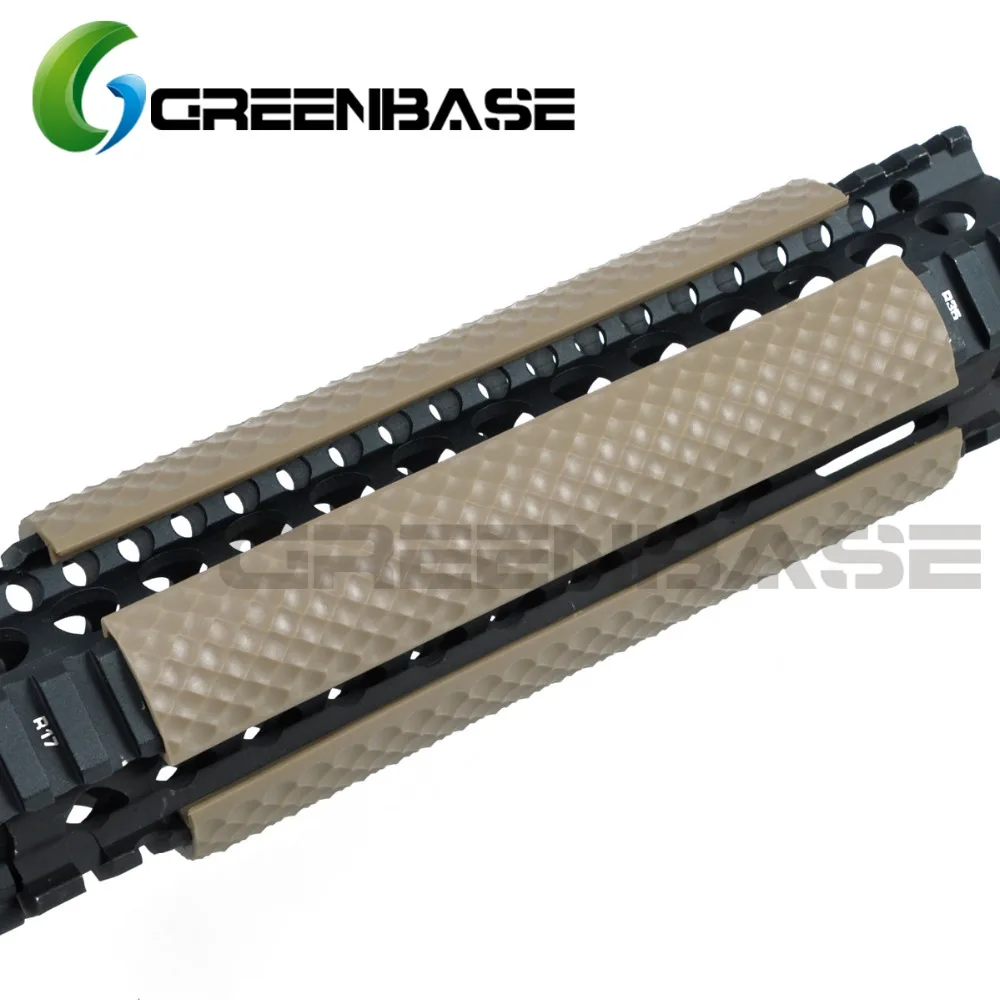 Тактические резиновые накладки на рельсы Пикатинни Greenbase с линейным разъемом 4