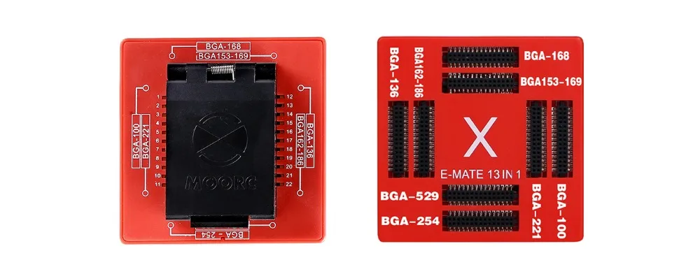 Новейшая модель; эмате коробка E-mate X памяти на носителе EMMC BGA 13 в 1 Поддержка BGA100/136/168/153/169/162/186/221/529/254 для легкий JTAG плюс UFI коробка