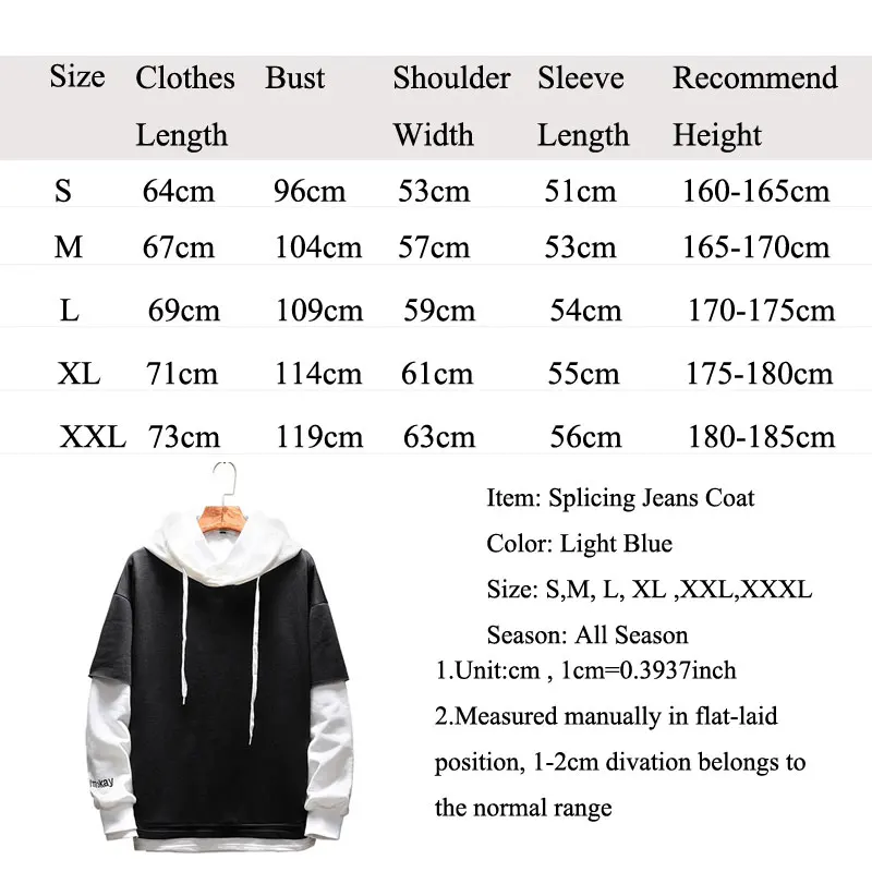 

Fashion Fake Two-Piece Hoodies Pullover Anime Hokage Madara Uchiha Print Korean Hip-Hop Sweatshirt Cotton Patchwork Loose Hoodie