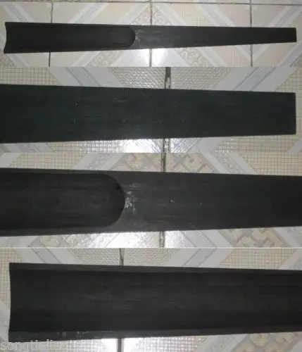 

1 шт. лучший чистый черный округлый индонезийский эбеновый двойной фингерборд 3/4 #6337