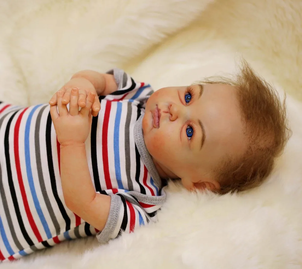 

22" doll reborn super high quality silicone reborn babies creative kids lover gift brand boneca reborn realista